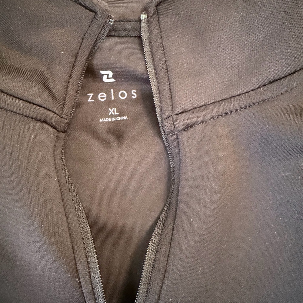 Zelos Charcoal Zip-Up Top 1/4 zip